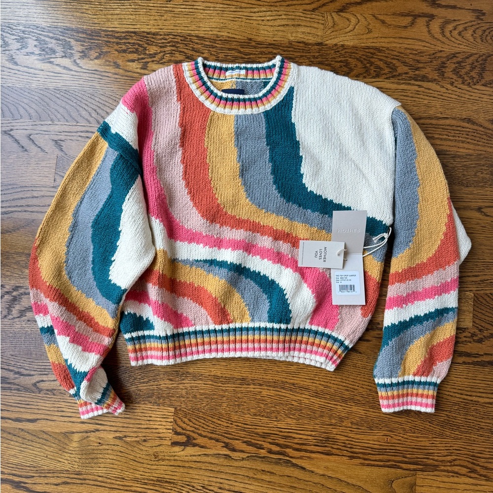 MOTHER Itsy Crop Sweater, Cotton, NWT